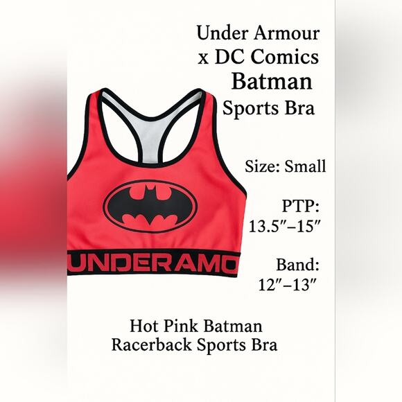 Under Armour x DC Comics Batman Sports Bra – Size Small - Picture 10 of 10